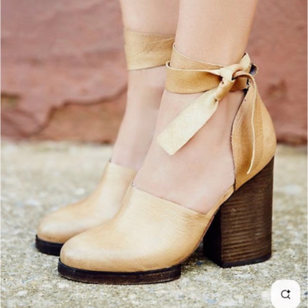 Free People Cora Wrap Heels Size 38